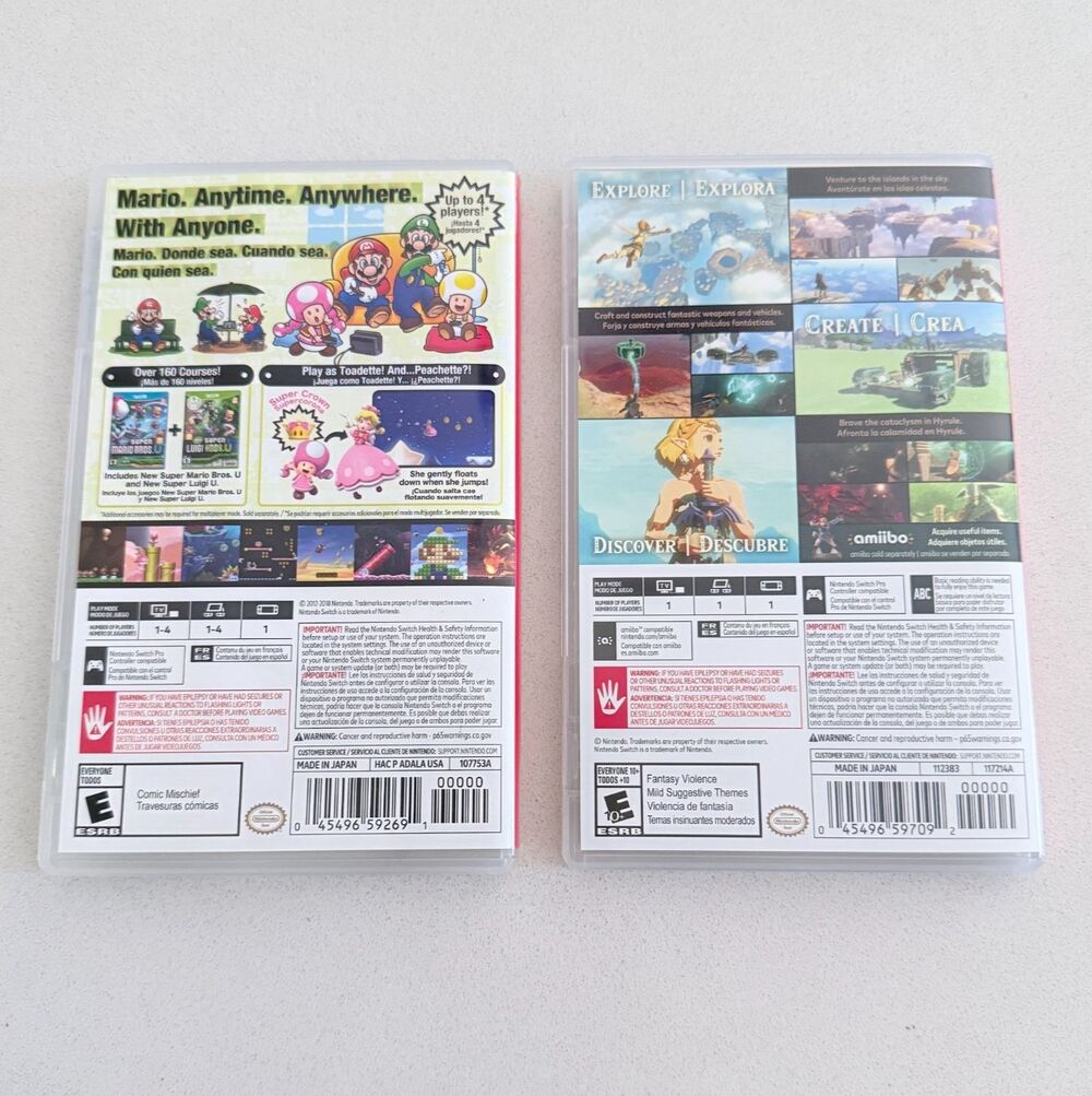 2 Games Super Mario Bros U/ Zelda Tears of  the kingdom Nintendo Switch -PO- - Picture 5 of 7
